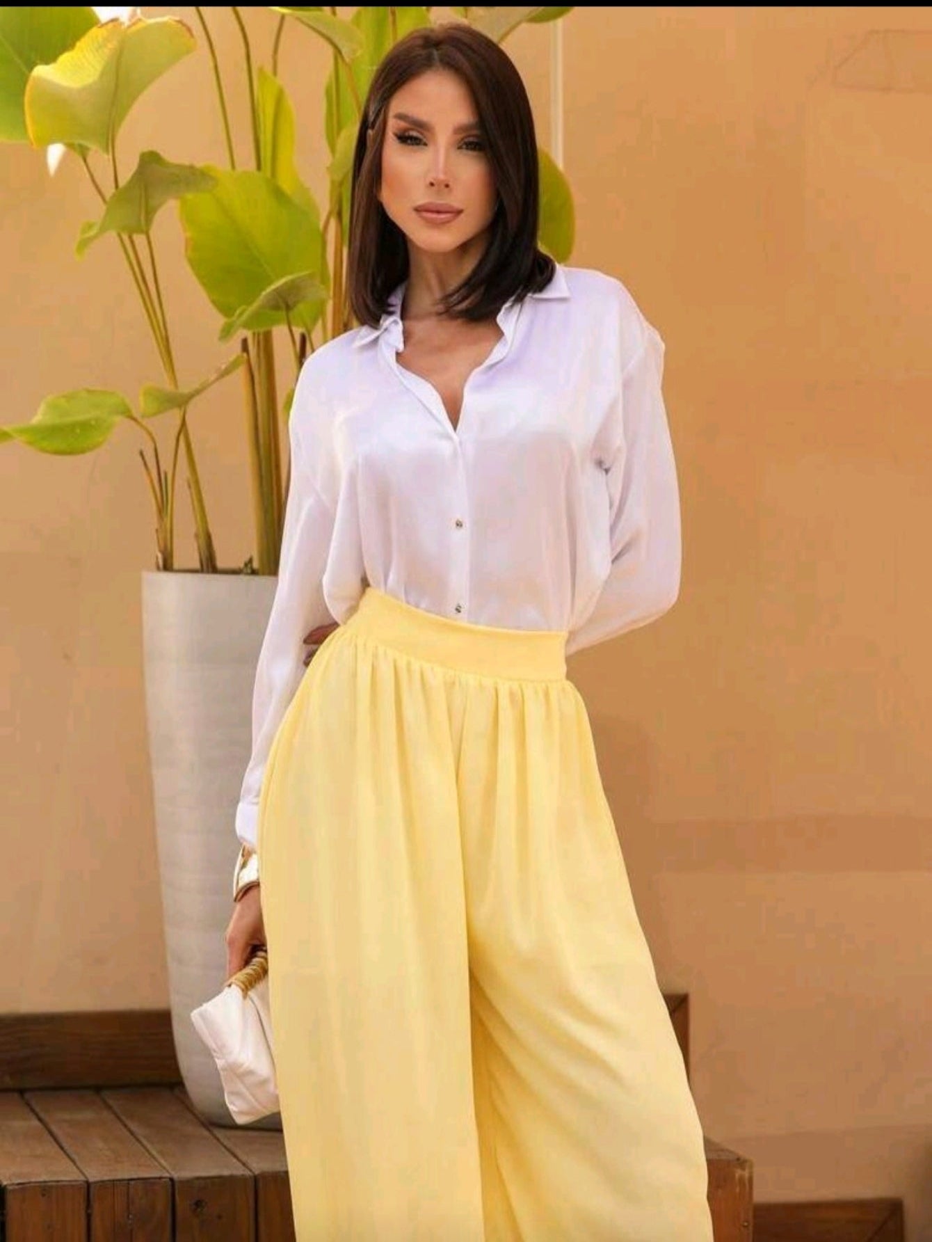 Calça Feminina Pantalona Aladim de Mousseline