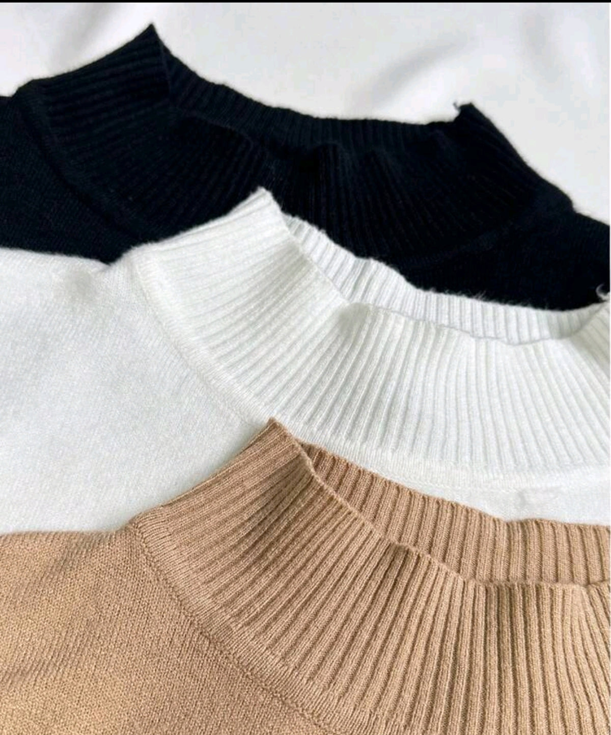 Blusa Feminina Gola Alta Tricot Modal