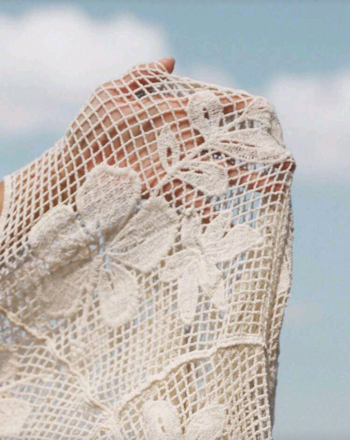 Saída de Praia Feminino Rendada Meia Manga