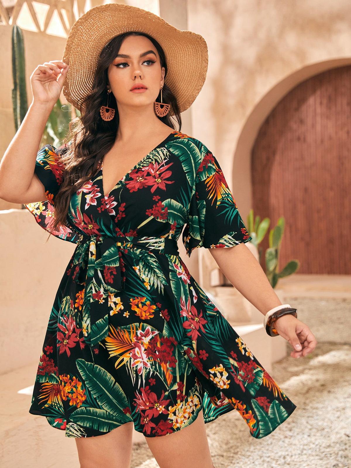 Vestido Tropical Boho (Plus Size)