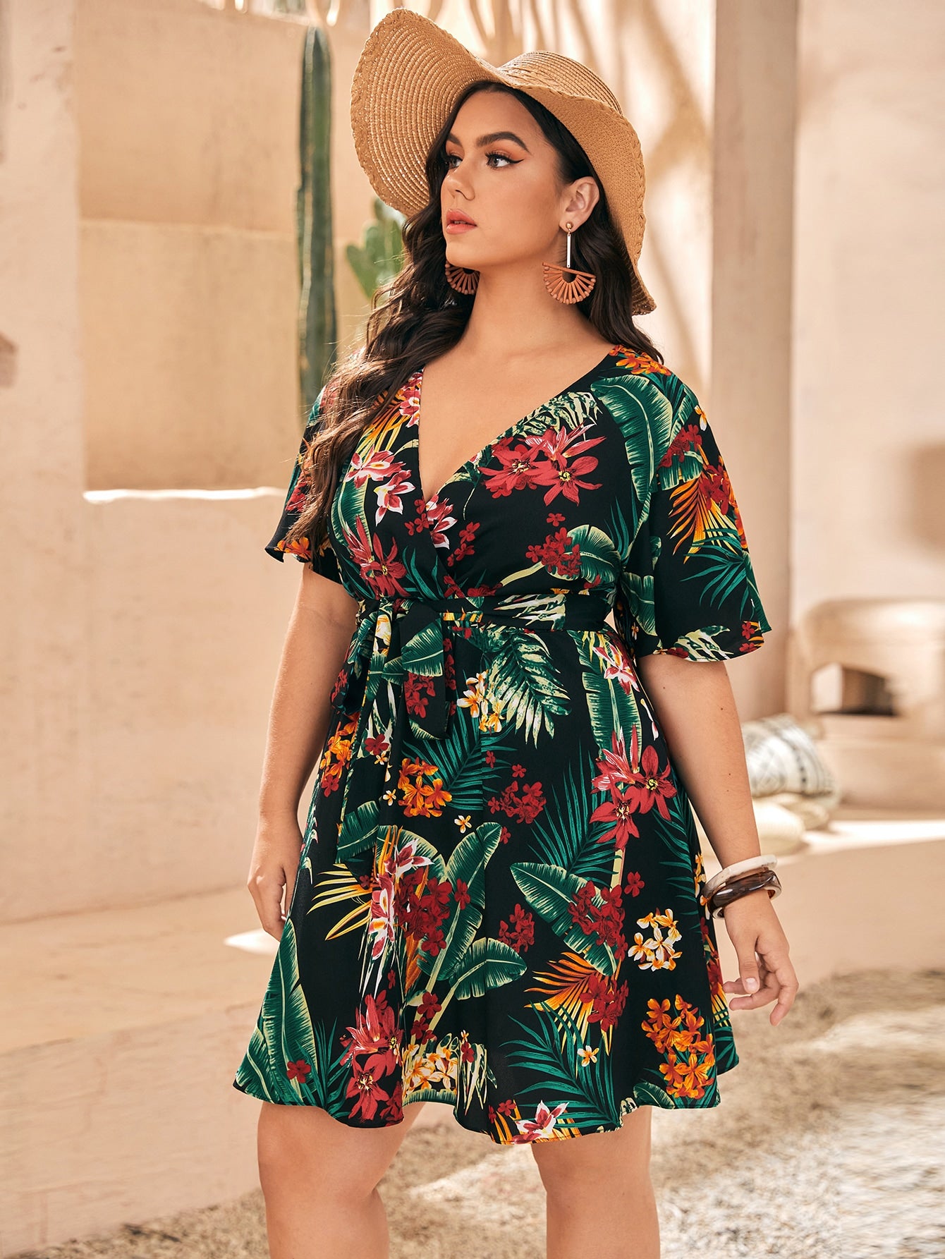 Vestido Tropical Boho (Plus Size)