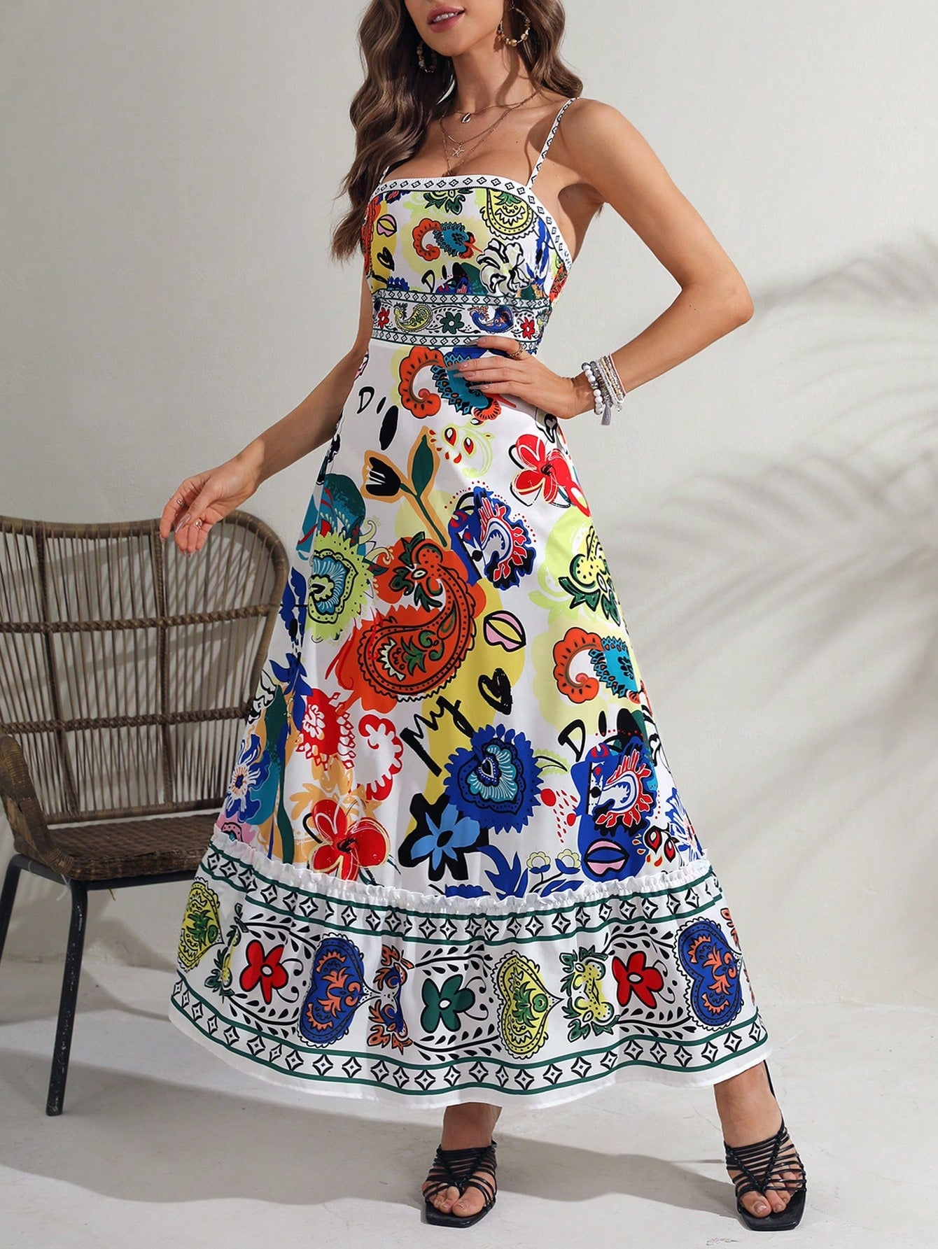 Vestido Longo Floral Boho