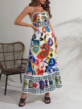 Vestido Longo Floral Boho