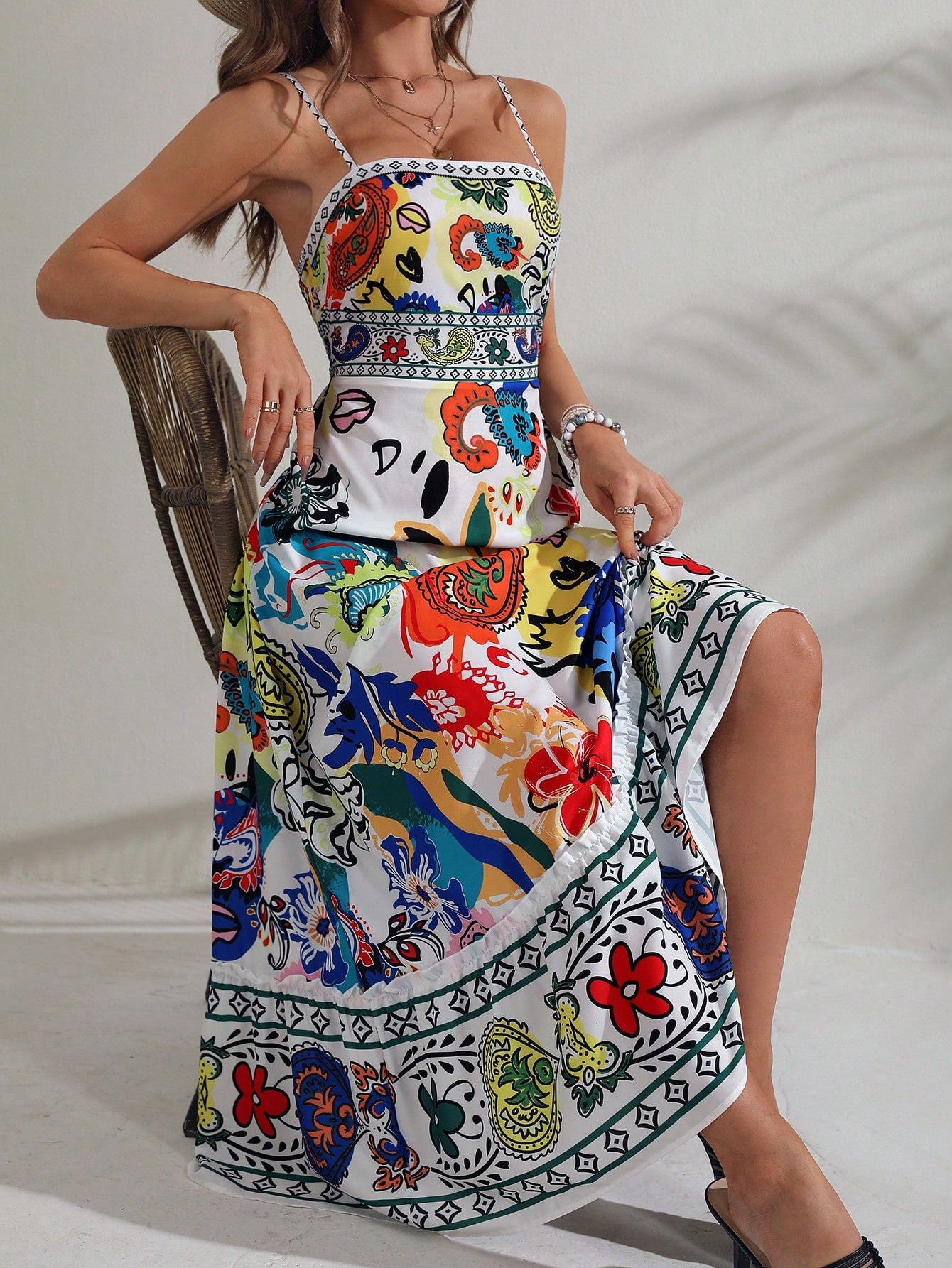 Vestido Longo Floral Boho