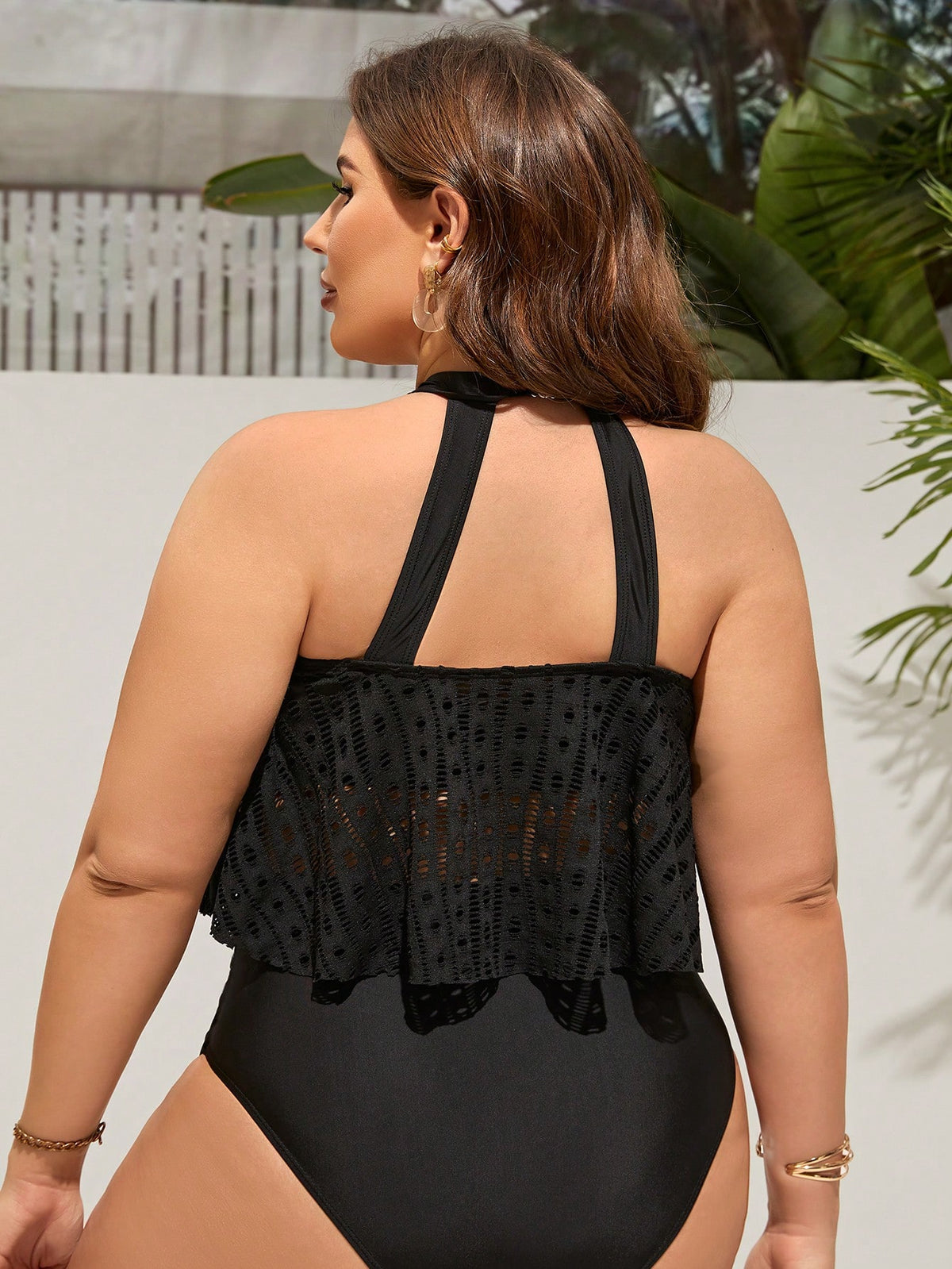 Maiô Feminino Tankini  Frente Única Plus Size