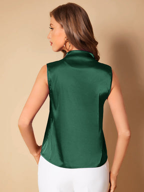 Blusa Feminina Cetim Regata Luxo Leandra verde